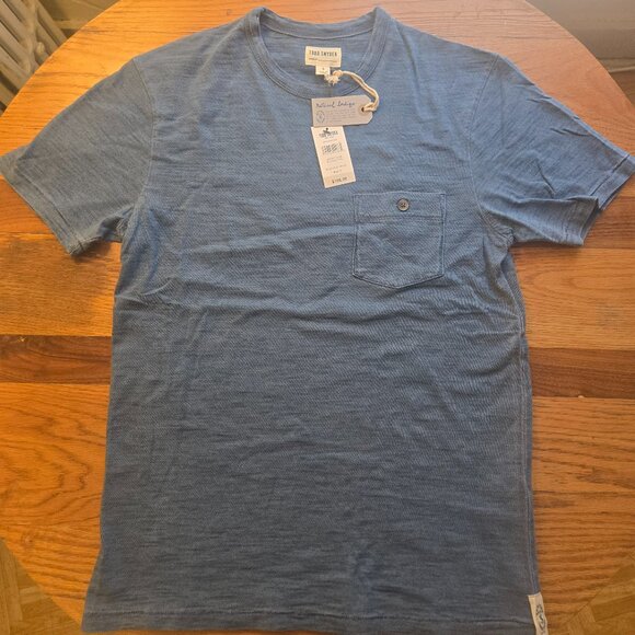 Todd Snyder Pocket Tee - Bleached Indigo Slub / Small NWT - Picture 1 of 1